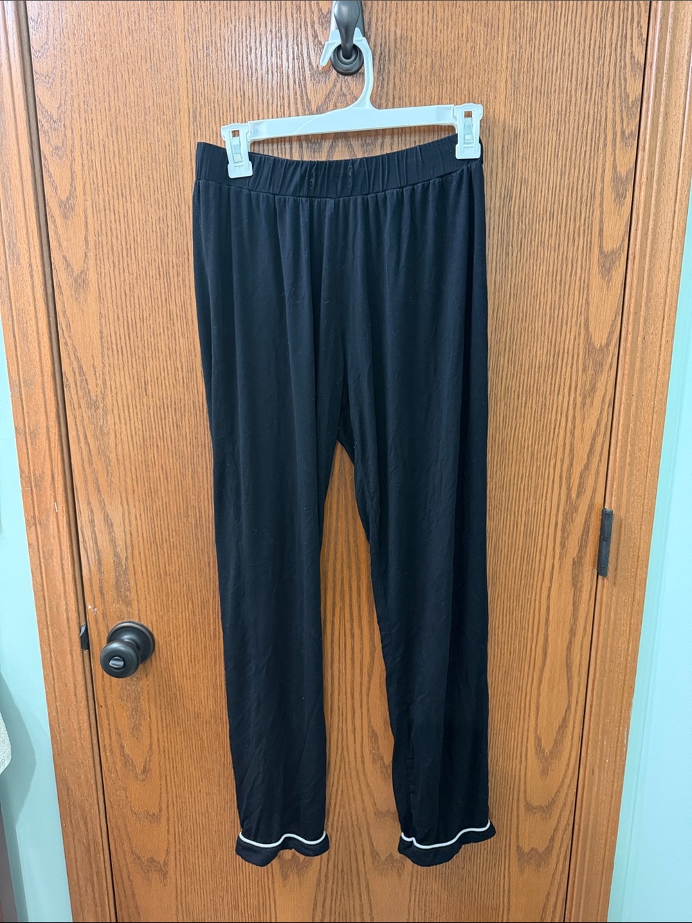 Black Pajama Set with Contrast Piping by Eberjey - Picture 2 of 6